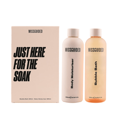 Missguided Women's Perfume Missguided Just Here For The Soak Bath & Body Gift Set (Bubble Bath 200ml + Body Moisturiser 200ml) Body Moisturiser 200ml)