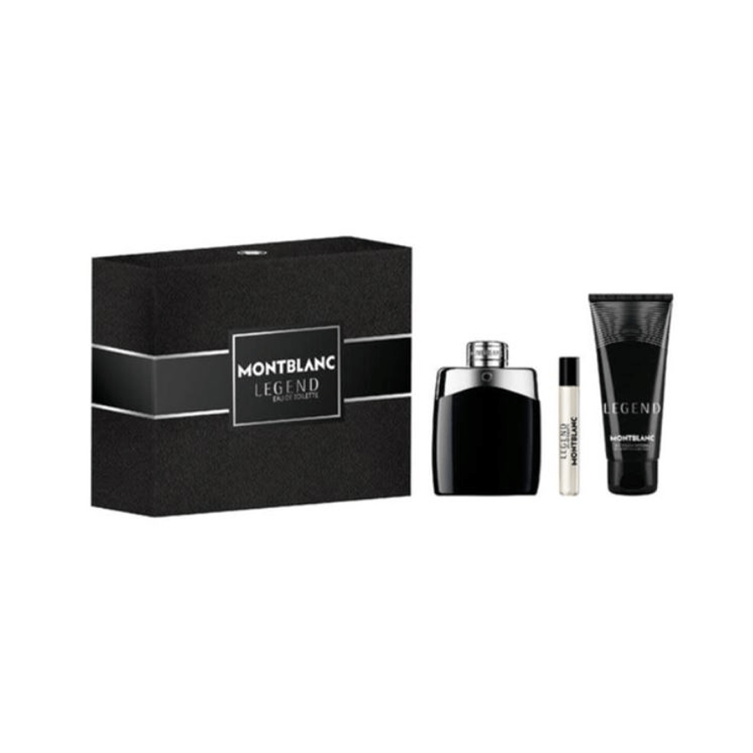 Montblanc Men's Aftershave Mont Blanc Legend Eau de Toilette Men's Aftershave Gift Set Spray (100ml) with 100ml Shower Gel + 7.5ml EDT