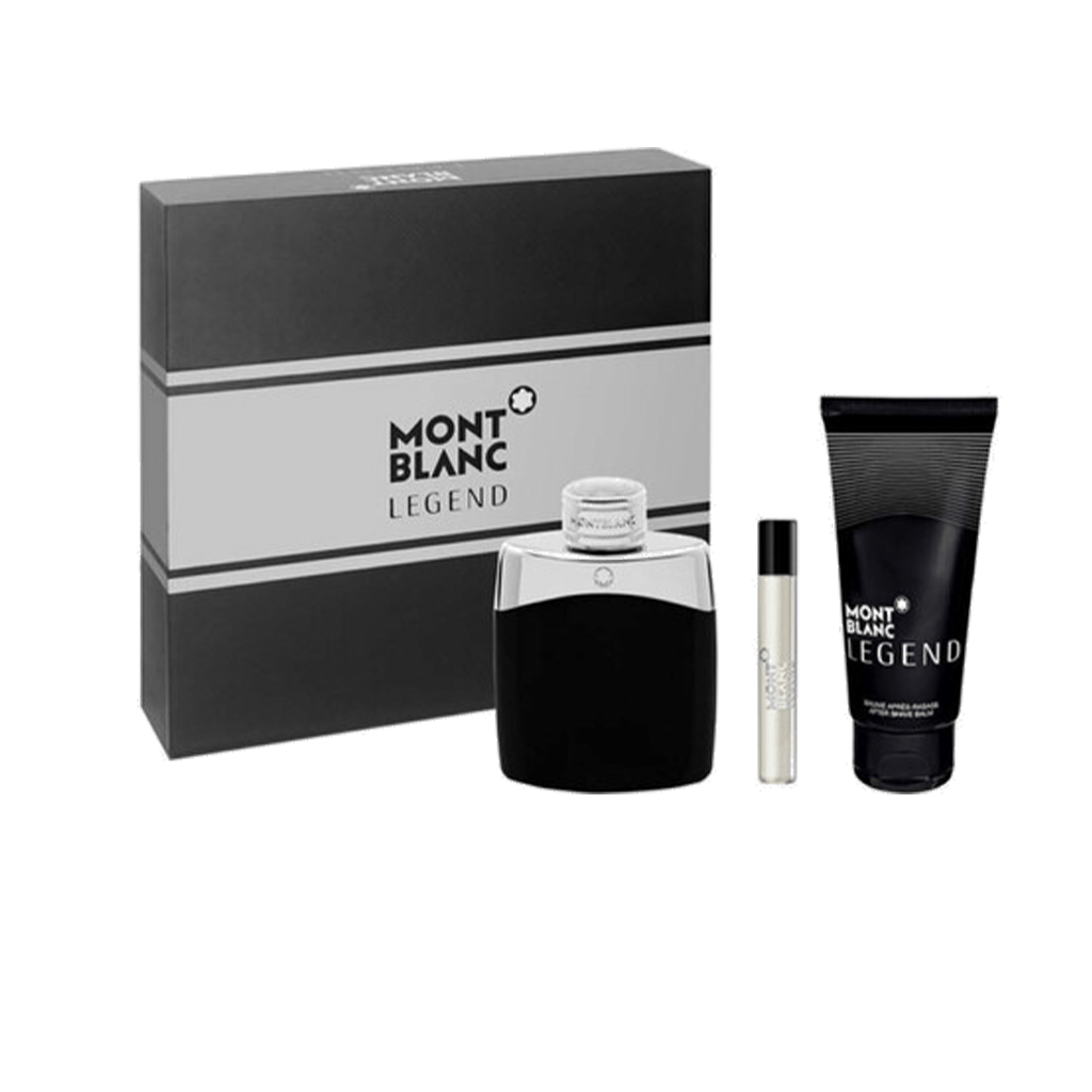Montblanc Men's Aftershave Mont Blanc Legend Eau de Toilette Men's Aftershave Gift Set Spray (100ml) with 100ml Shower Gel + 7.5ml EDT