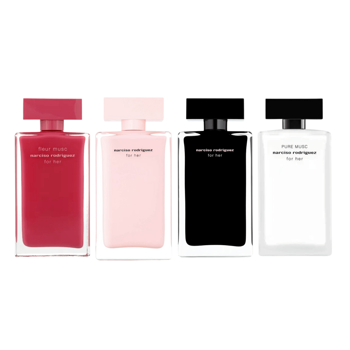 Narciso Rodriguez Women's Perfume Narciso Rodriguez Miniatures Gift Set 4 x 7.5ml (For Her EDP + For Her EDT + Pure Musc EDP + Fleur Musc EDP)