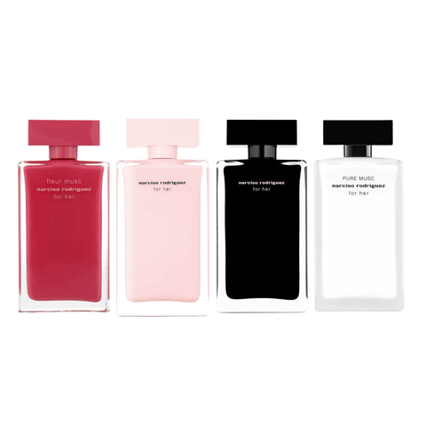 Narciso Rodriguez Women's Perfume Narciso Rodriguez Miniatures Gift Set 4 x 7.5ml (For Her EDP + For Her EDT + Pure Musc EDP + Fleur Musc EDP)