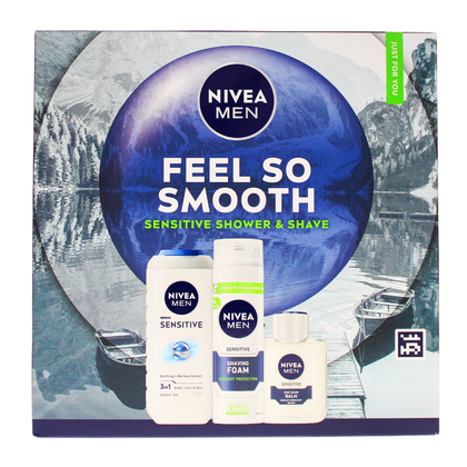Nivea Skin Care Nivea Men Feel So Smooth Sensitive Shower & Shave 3pc Gift Set
