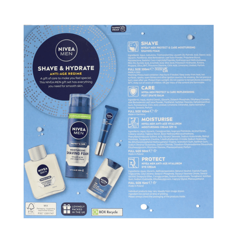 Nivea Skin Care Nivea Men Shave & Hydrate 4pc Gift Set