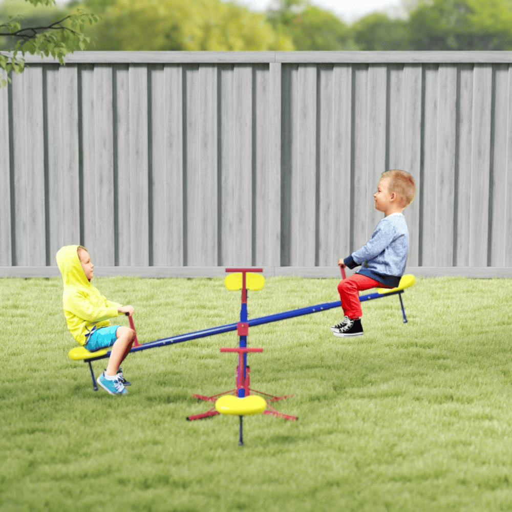 OUTSUNNY Toy Outsunny Kids Metal Seesaw 4 Seater Teeter Totter - 344-024