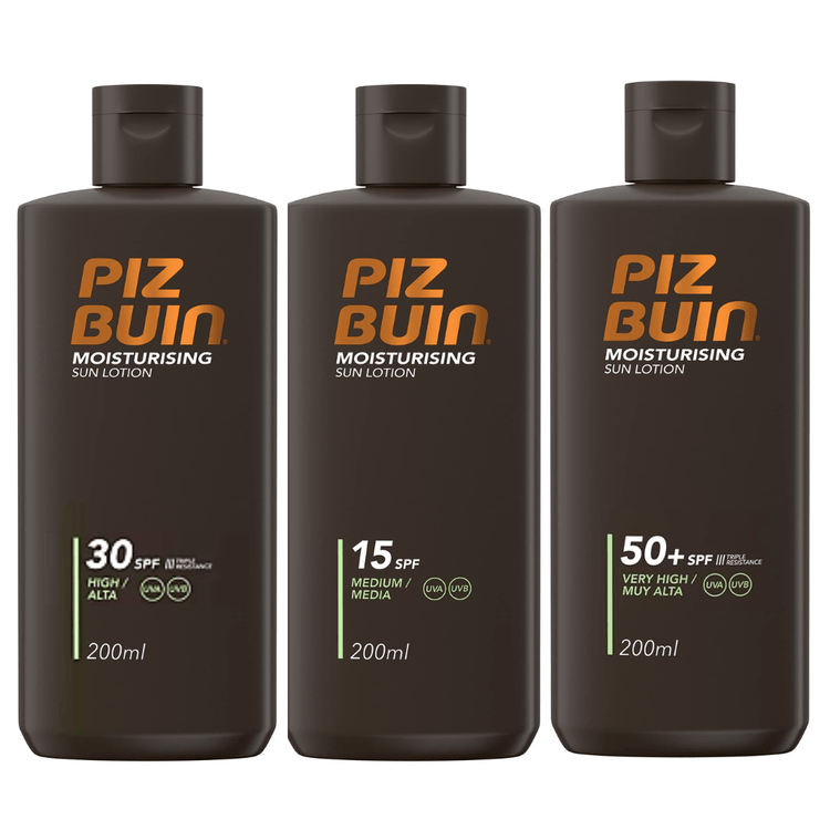 Piz Buin Sun Cream Piz Buin Moisturising Sun Lotion (200ml) (SPF15, SPF30, SPF50)