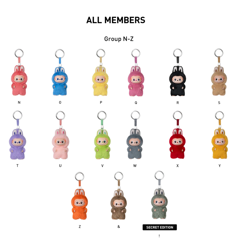 Pop Mart Plushie Labubu THE MONSTERS Pin For Love N-Z Series - Vinyl Plush Pendant Blind Box