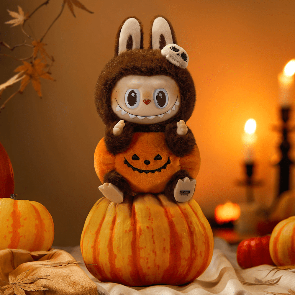 Pop Mart Plushie Labubu THE MONSTERS Sitting Pumpkin - Vinyl Plush Pendant