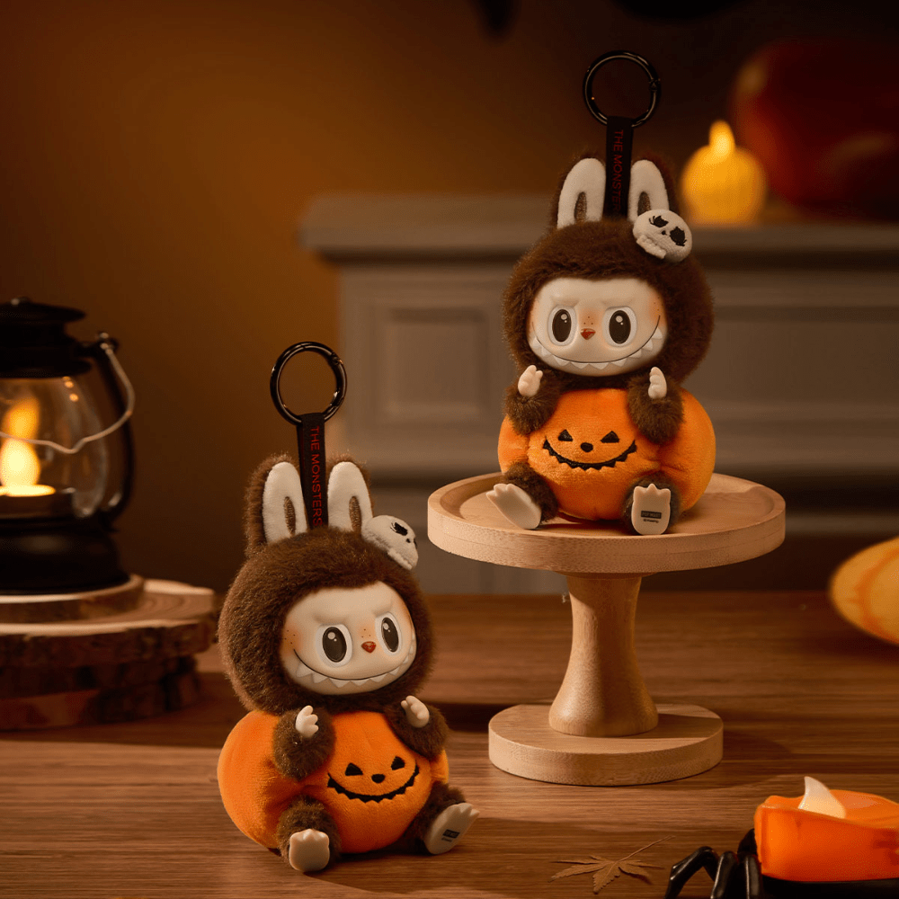 Pop Mart Plushie Labubu THE MONSTERS Sitting Pumpkin - Vinyl Plush Pendant