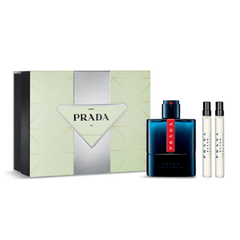 Prada Men's Aftershave Prada Luna Rossa Carbon Eau de Toilette Men's Aftershave Gift Set Spray (100ml) with 10ml EDT x2