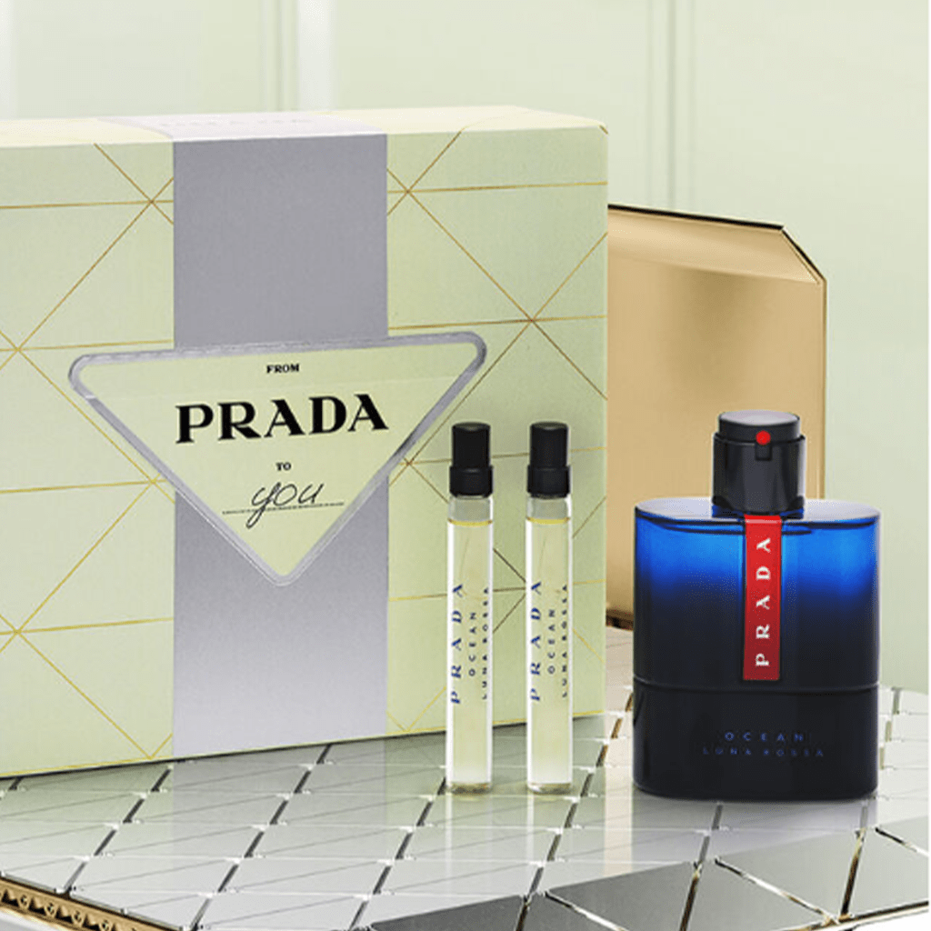 Prada Luna Rossa Carbon EDT Men s Aftershave Gift Set 100ml