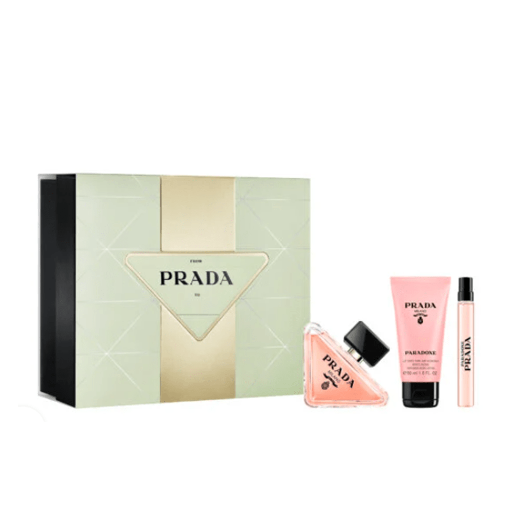 Prada Women's Perfume Prada Paradoxe Eau de Parfum Refillable Women's Perfume Gift Set Spray (90ml) with Body Lotion and 10ml EDP