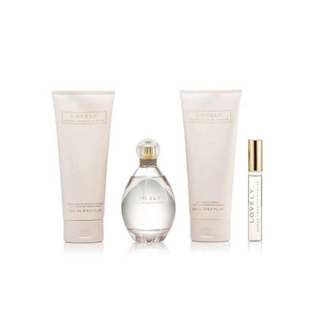 Sarah Jessica Parker Women's Perfume 100ml Sarah Jessica Parker Lovely Eau de Parfum Women's Gift Set (100ml) with Shower Gel, Body Lotion and 15ml EDP