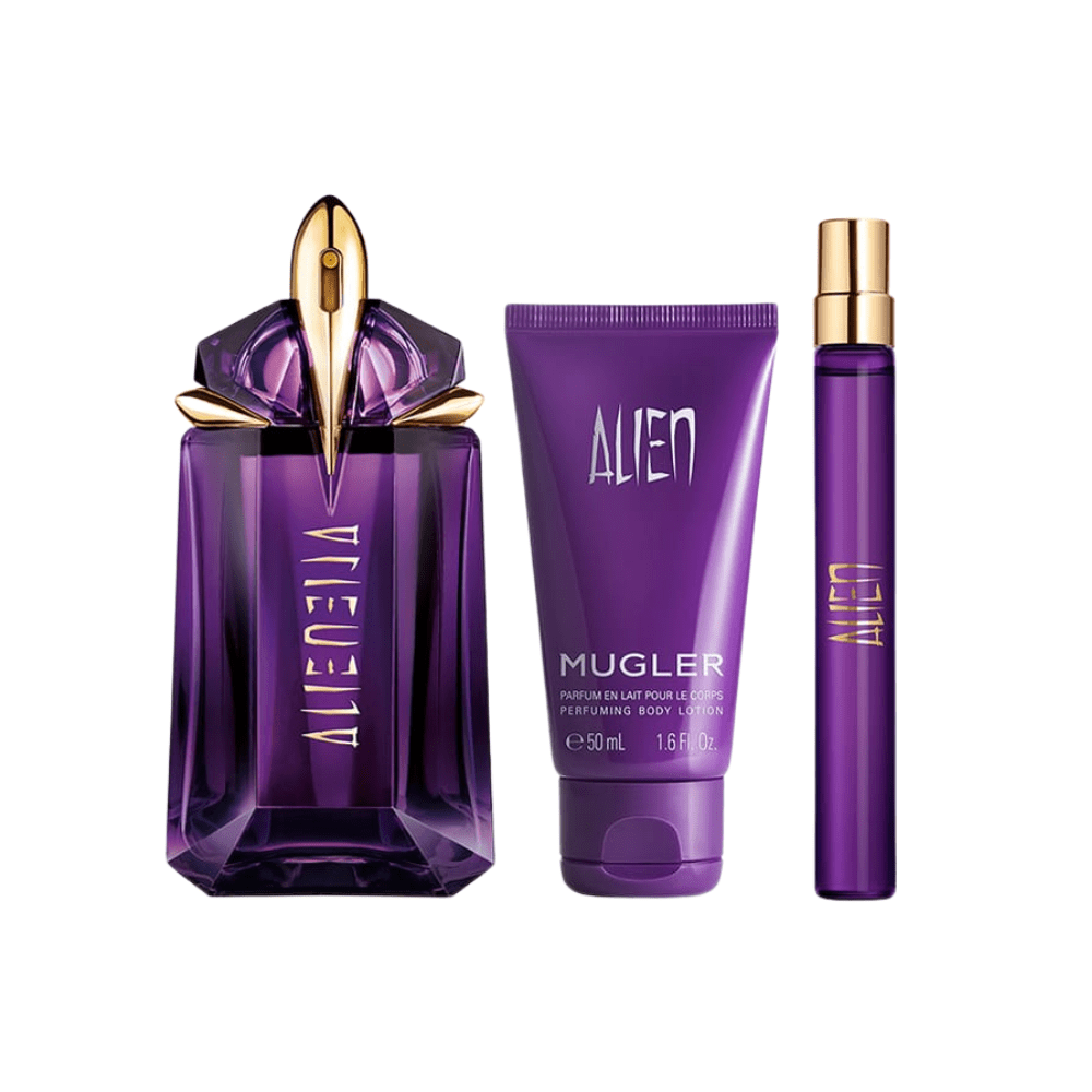 Thierry Mugler Women's Perfume Thierry Mugler Alien Eau de Parfum Women's Gift Set Spray (60ml) with Body Lotion and 10ml EDP