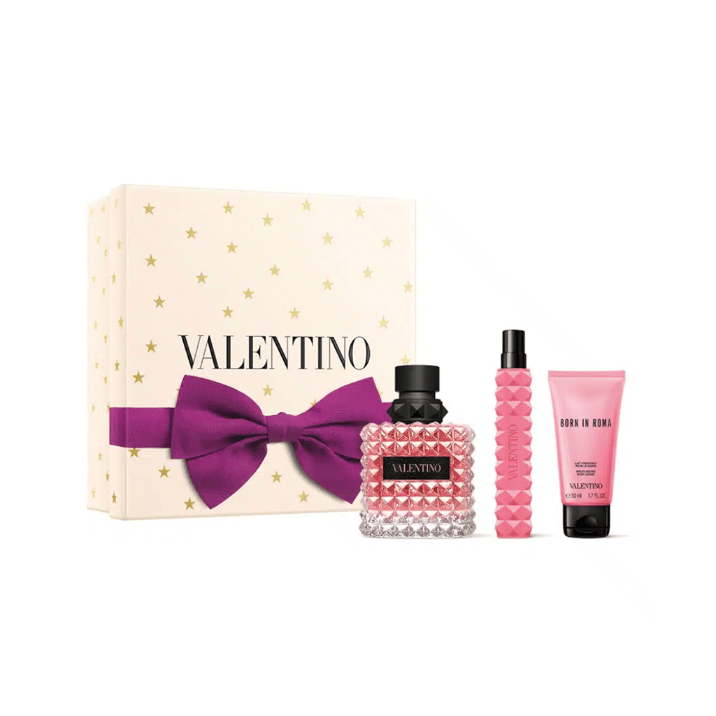 Valentino Women's Perfume Valentino Donna Born in Roma Women's Perfume Gift Set (100ml EDP + Body Lotion + 10ml EDP)