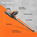 VonHaus Domestic Appliance VonHaus 20v Max Li-ion Cordless Hedge Trimmer - 2515067
