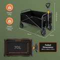 VonHaus Garden Accessories VonHaus 70L Folding Garden Trolley - 3519036