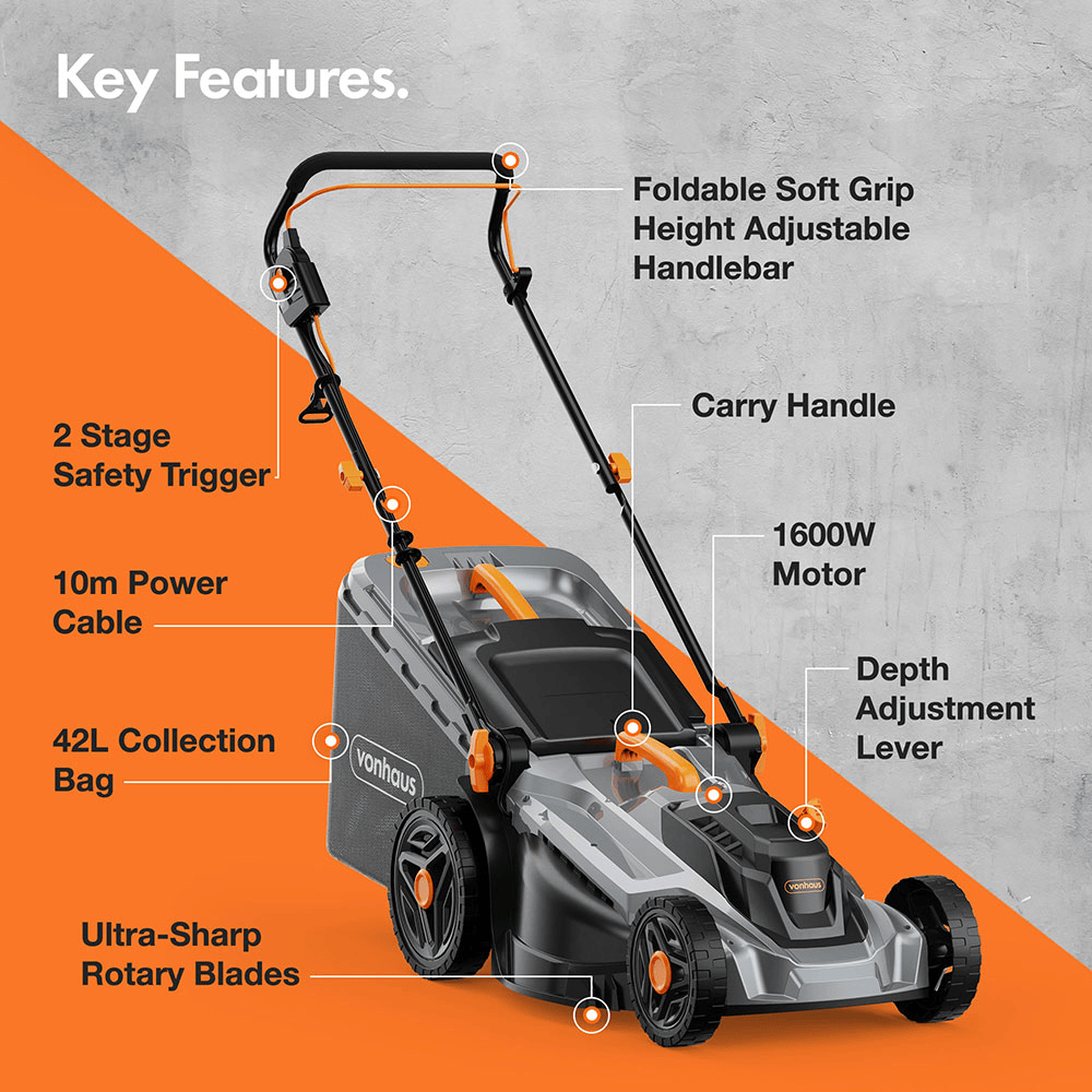 VonHaus Garden Electrical VonHaus 1600W Lawn mower - 2515382.1