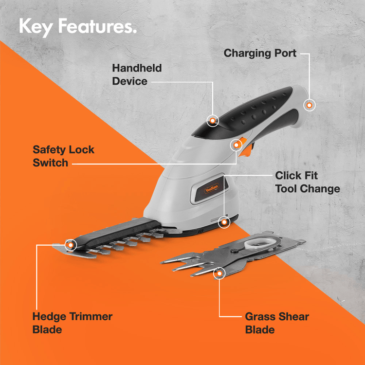 VonHaus Garden Electrical VonHaus 2500259.1 3.6V 2 in 1 Cordless Trimmer & Edger - 2500259.1