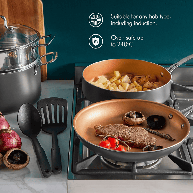 VonHaus Home Accessories VonHaus  - 11 Piece Cookware Set With Utensils - 1500089