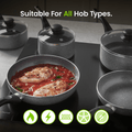VonShef Home Accessories VonShef Granite Effect Pans - 8 Piece Set - 1013228