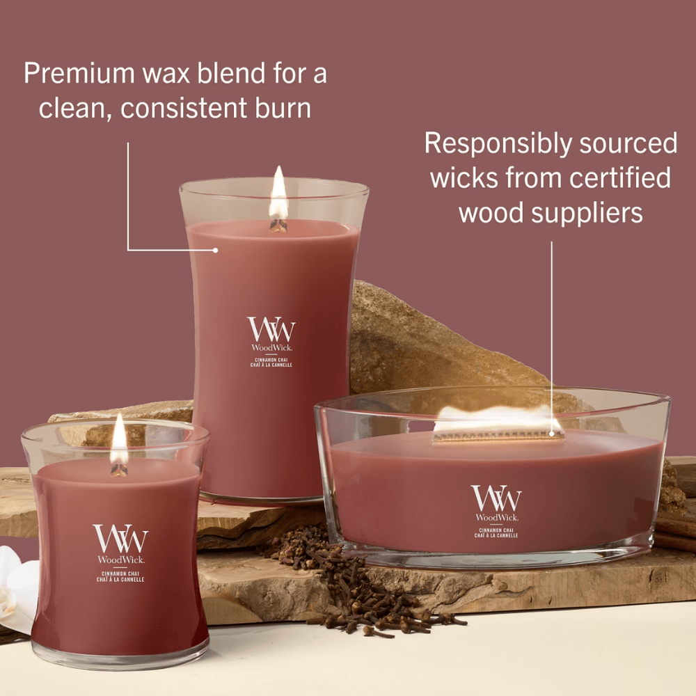 Woodwick Candle Woodwick Cinnamon Chai Large Hourglass Candle (609kg)