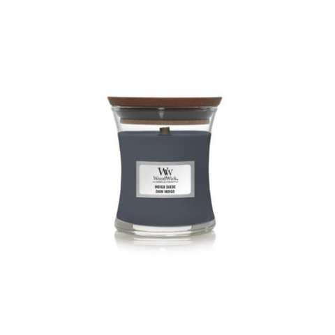 Woodwick Candle Woodwick Indigo Suede Mini Hourglass Candle