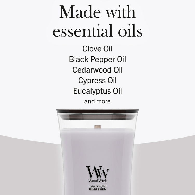 Woodwick Candle Woodwick Lavender & Cedar Large Hourglass Candle