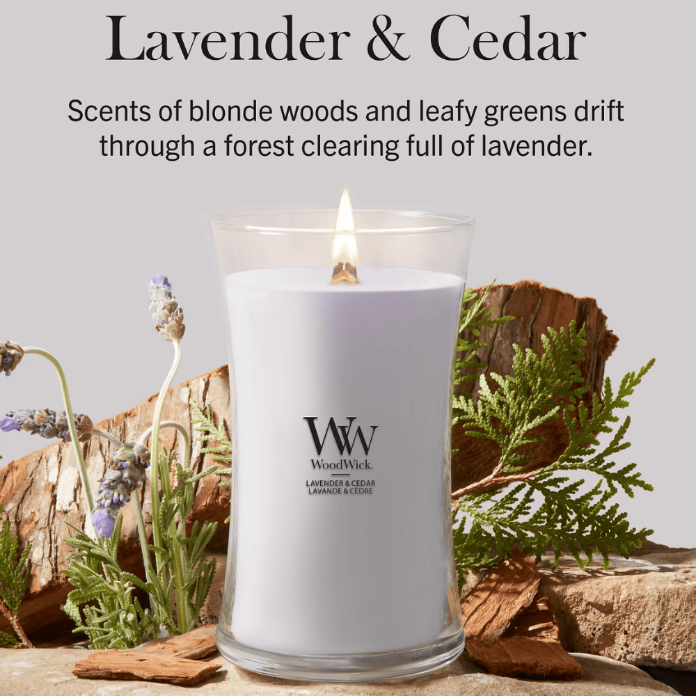 Woodwick Candle Woodwick Lavender & Cedar Large Hourglass Candle