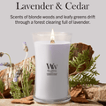 Woodwick Candle Woodwick Lavender & Cedar Large Hourglass Candle