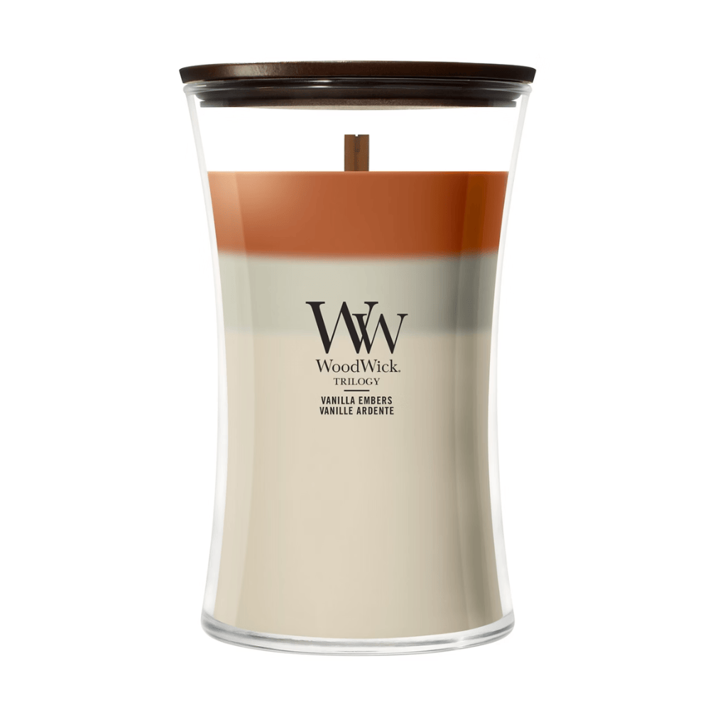 Woodwick Candle Woodwick Vanilla Embers Trilogy Large Hourglass Candle