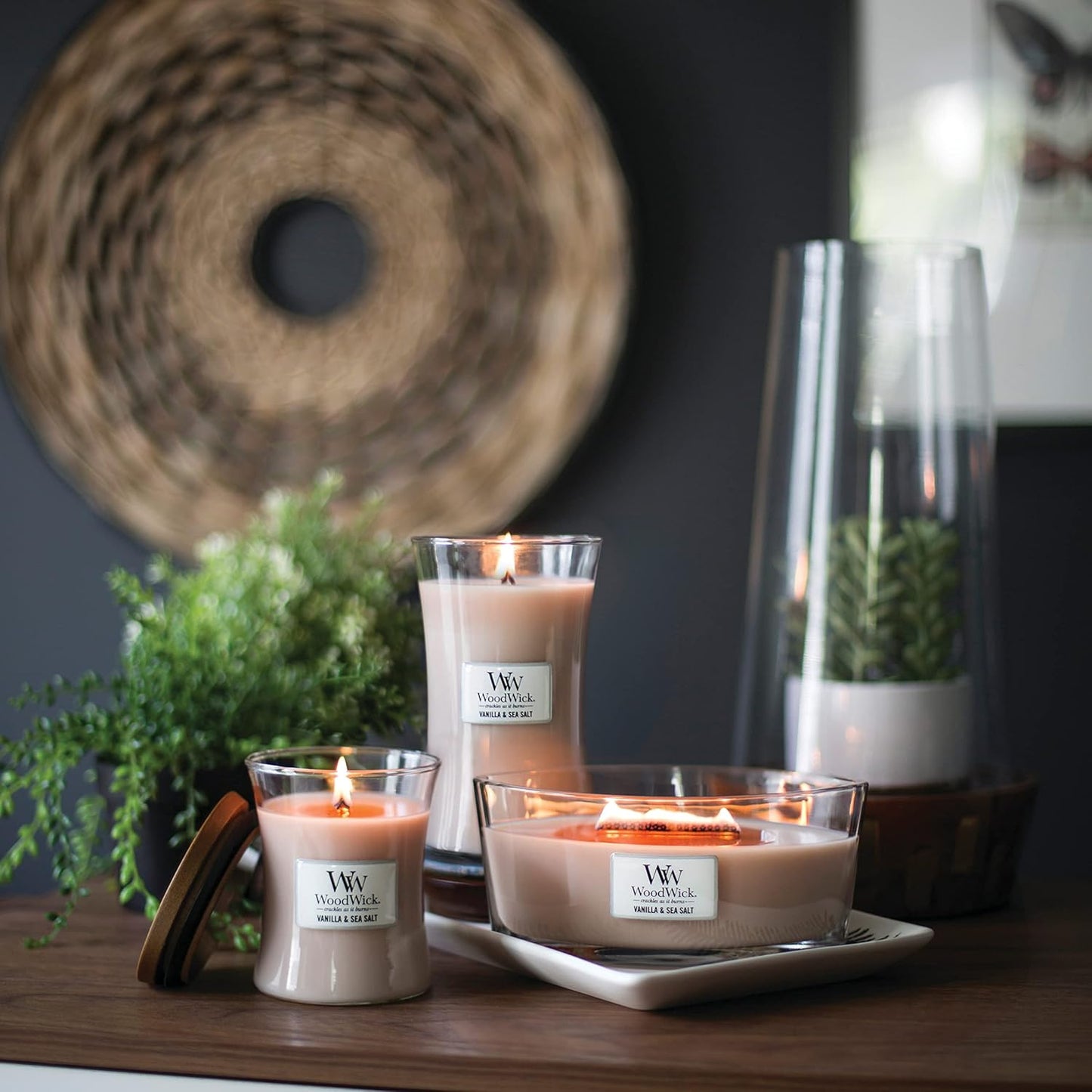 Woodwick Candle Woodwick Vanilla & Sea Salt Large Hourglass Candle