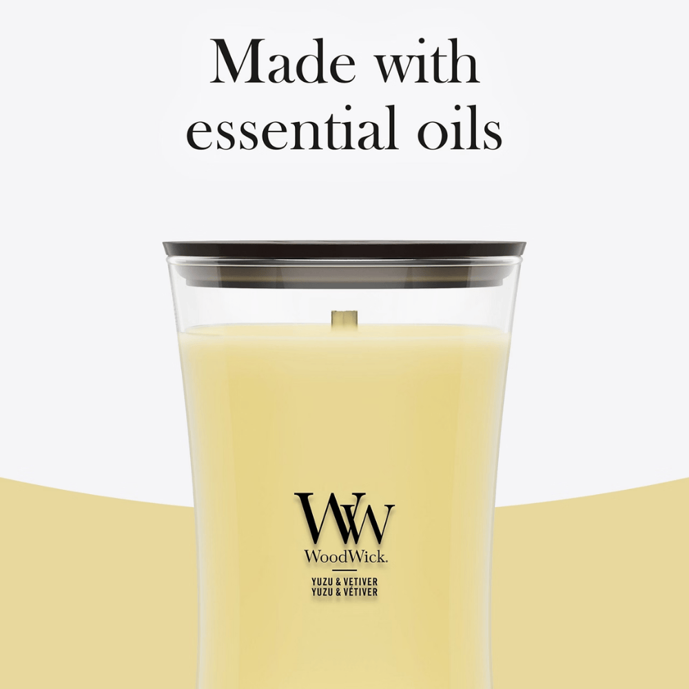Woodwick Candle Woodwick Yuzu & Vetiver Large Hourglass Candle