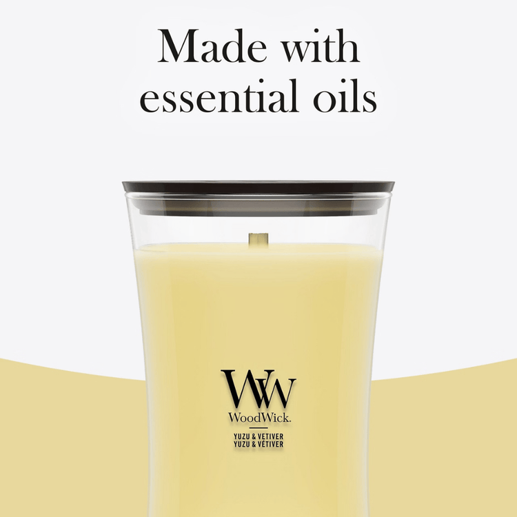 Woodwick Candle Woodwick Yuzu & Vetiver Large Hourglass Candle