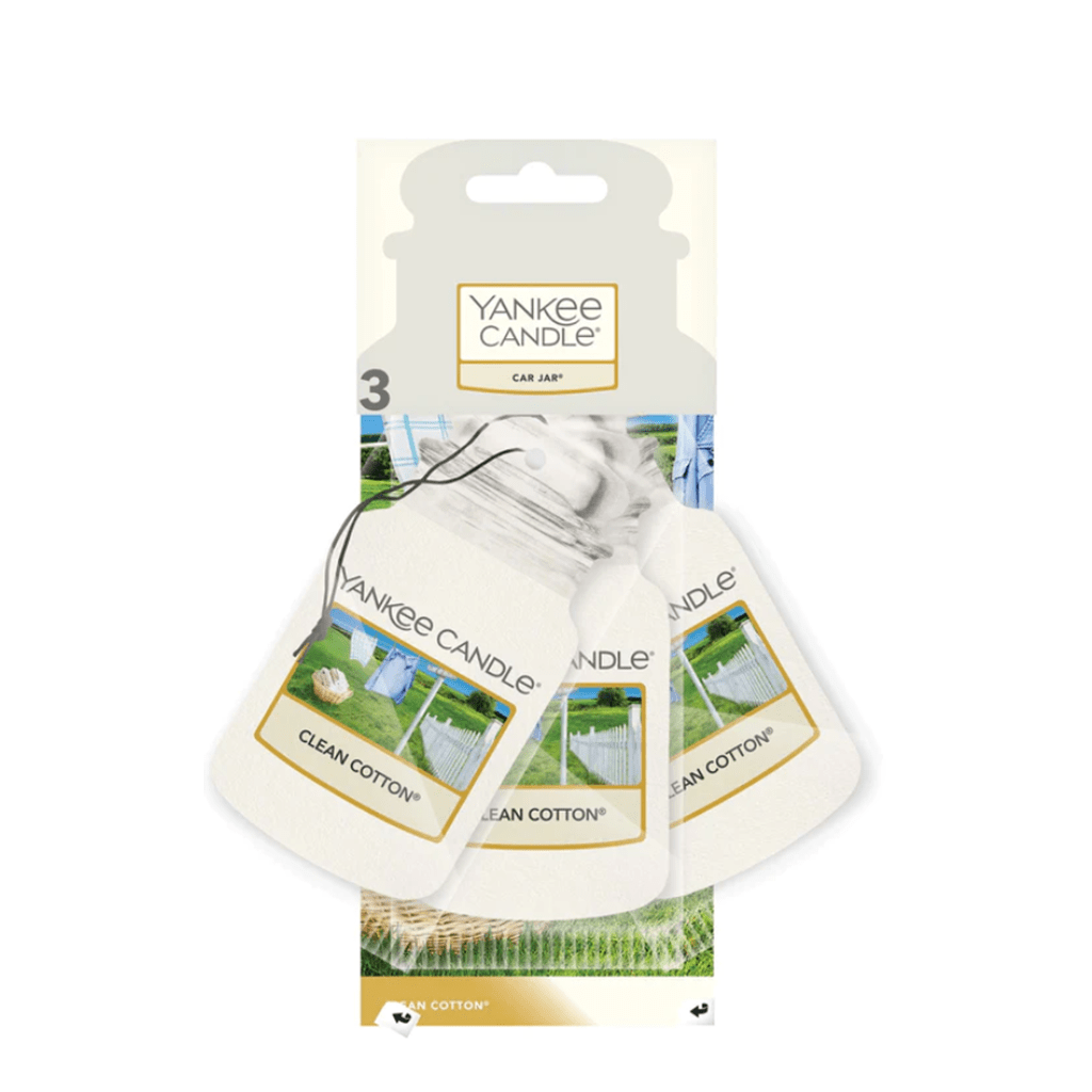 Yankee Candle Air Fresheners Yankee Candle Clean Cotton Car Freshener x3