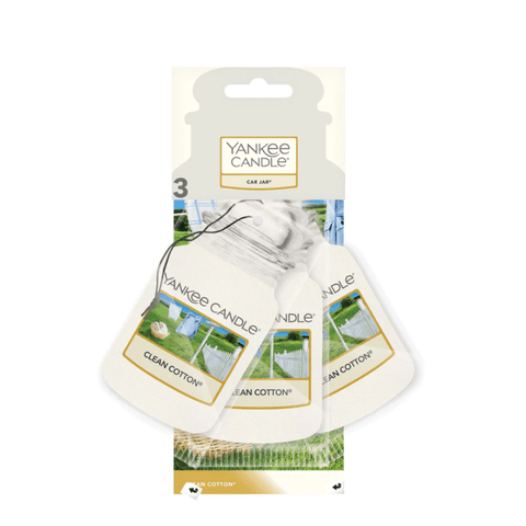 Yankee Candle Air Fresheners Yankee Candle Clean Cotton Car Freshener x3