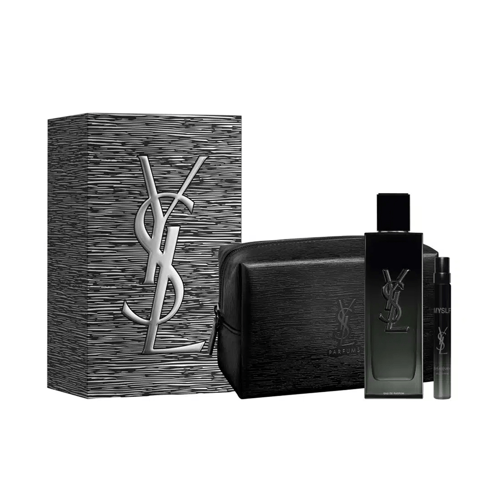 Yves Saint Laurent Men's Aftershave YSL MYSLF Men's Aftershave Gift Set (100ml EDP Refillable + 10ml EDP + Pouch)