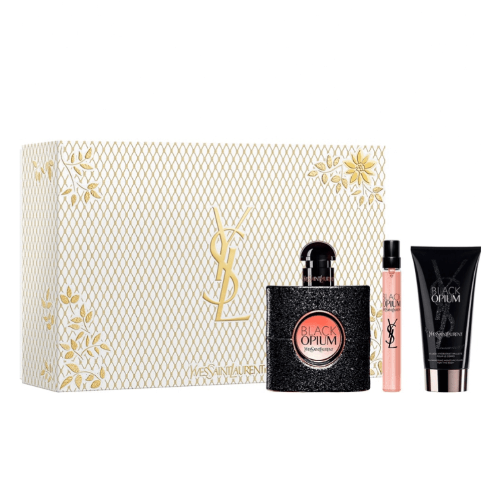 Yves Saint Laurent Women's Perfume YSL Black Opium Gift Set (50ml EDP + 50ml Body Lotion + 10ml EDP)