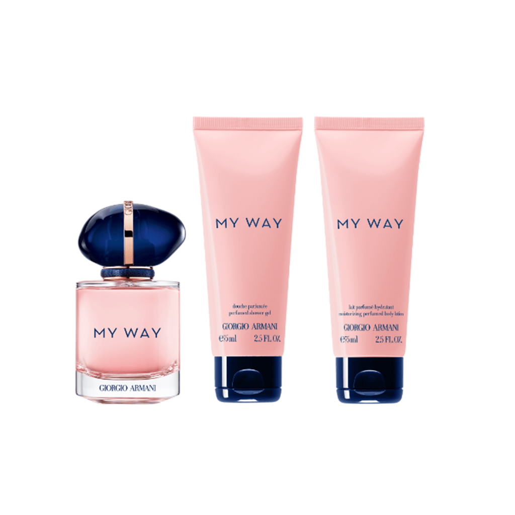 Armani My Way Eau De Parfum Gift Set Spray 50ml with Body Lotion and Shower Gel