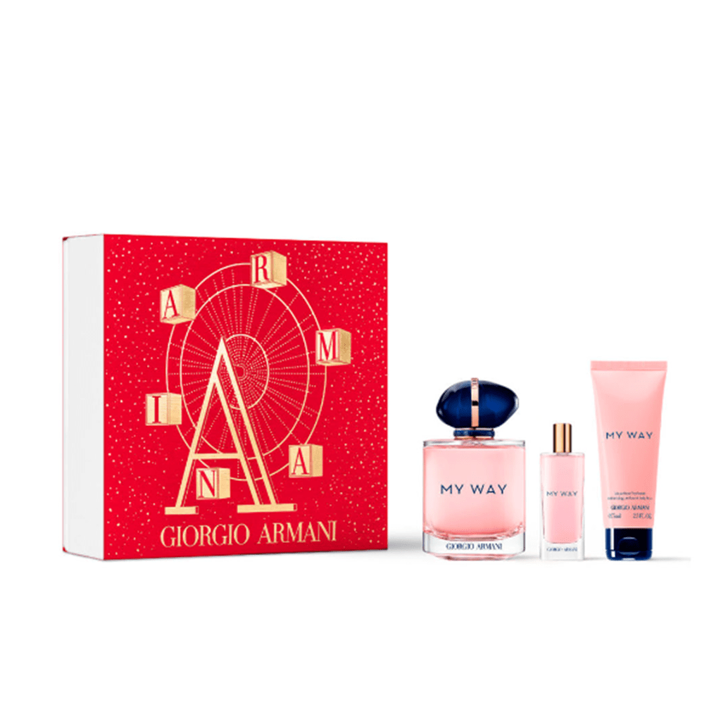 Armani Women's Perfume Armani My Way Eau De Parfum Gift Set Spray (90ml) with Body Lotion & 15ml EDP