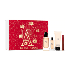 Armani Women's Perfume Armani Si Eau de Parfum Women's Gift Set Spray (100ml) with 75ml Body Lotion 15ml EDP and Lip Maestro 6.5ml