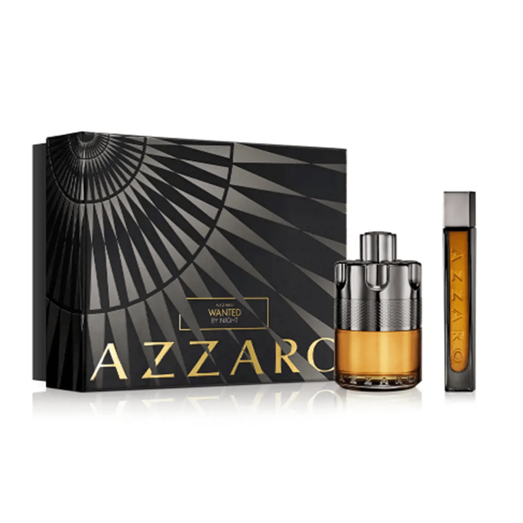 Azzaro Men's Aftershave Azzaro Wanted By Night Eau de Parfum Men's Aftershave Gift Set Spray (100ml) with 7.5ml Mini Fragrance