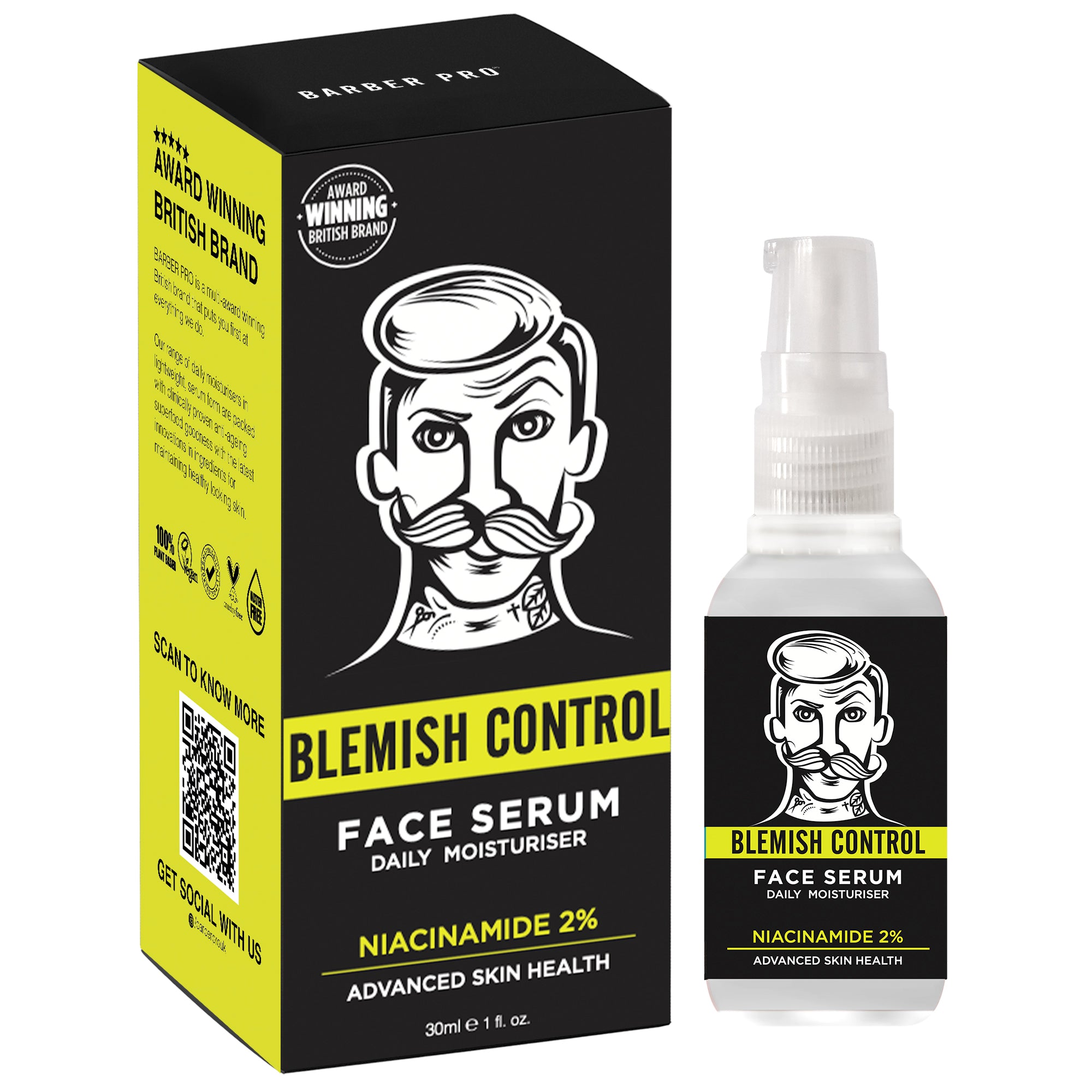 Barber Pro Skin Care Barber Pro Blemish Control Cica and Chia Seed Face Serum with Niacinamide (30ml)