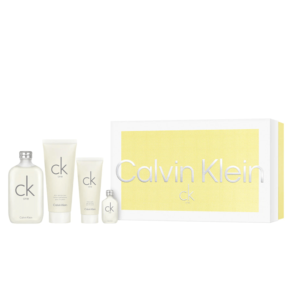 Calvin Klein Unisex Perfume Calvin Klein CK One Eau de Toilette Unisex Perfume Gift Set Spray (200ml) with Shower Gel, Body Lotion &  15ml EDT