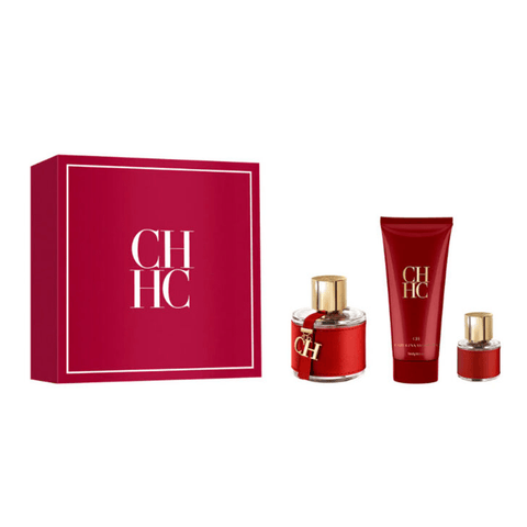 Carolina Herrera CH Eau de Toilette Women s Perfume Gift Set Spray 100ml with Body Lotion and 10ml EDT