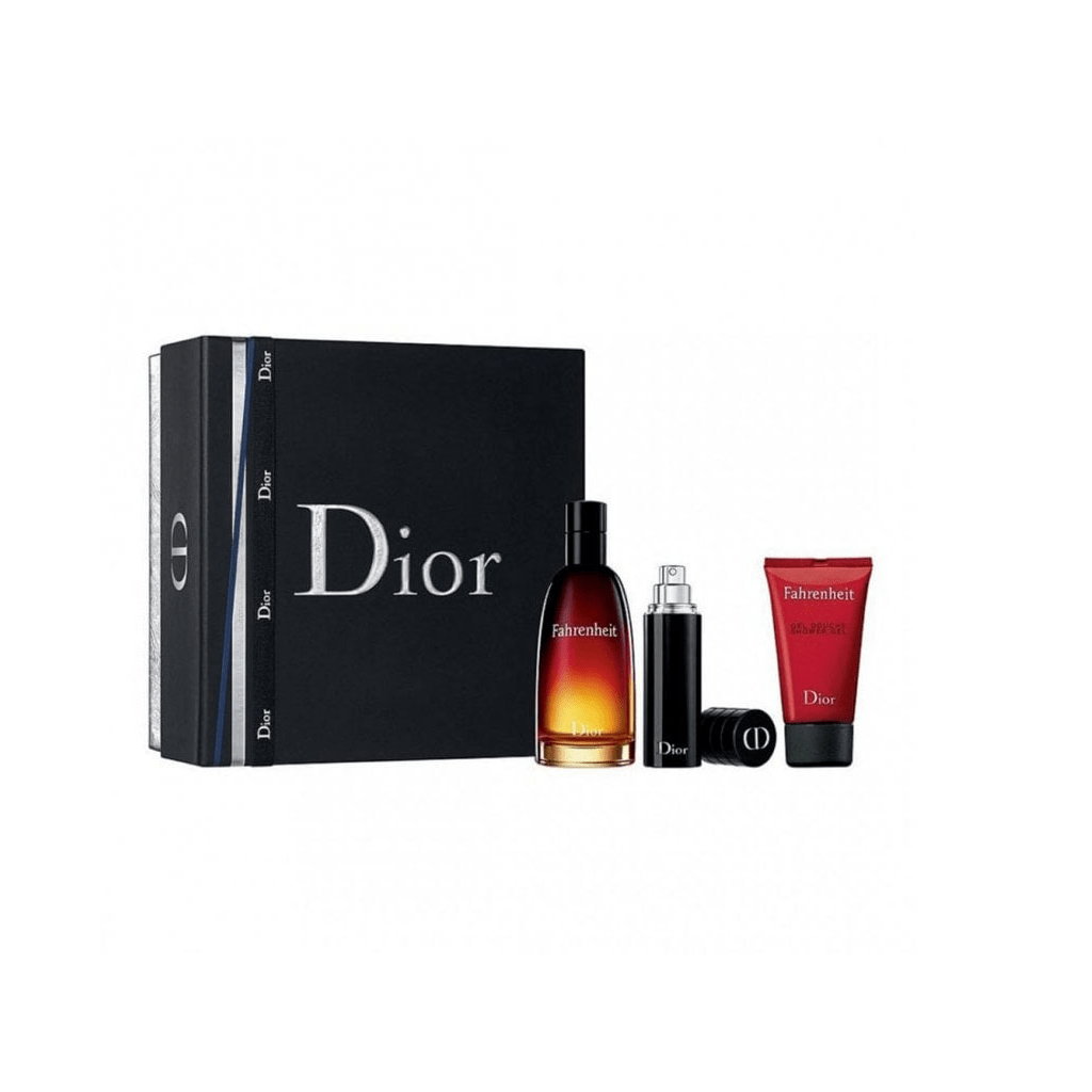 Christian Dior Men's Aftershave Dior Fahrenheit Eau de Toilette Men's Aftershave Gift Set Spray (100ml) with Shower Gel & 10ml EDT
