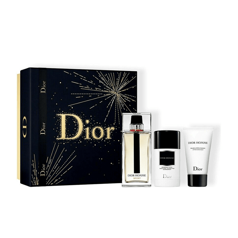 Dior Homme Sport Eau de Toilette Men s Aftershave Gift Set 125ml with 50ml Aftershave Balm Deodorant Stick