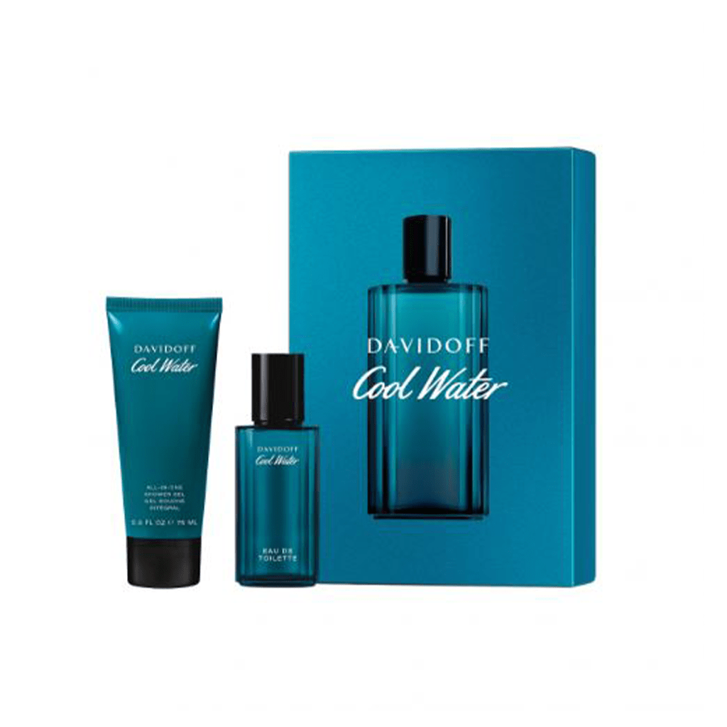 Davidoff Men's Aftershave Davidoff Cool Water Eau de Toilette Men's Aftershave Gift Set Spray (40ml) with Shower Gel
