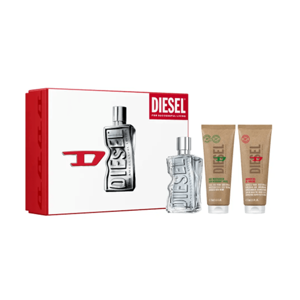 Diesel Men's Aftershave Diesel D Eau de Toilette Men's Aftershave Gift Set (100ml) with Shower Gel + Moisturiser