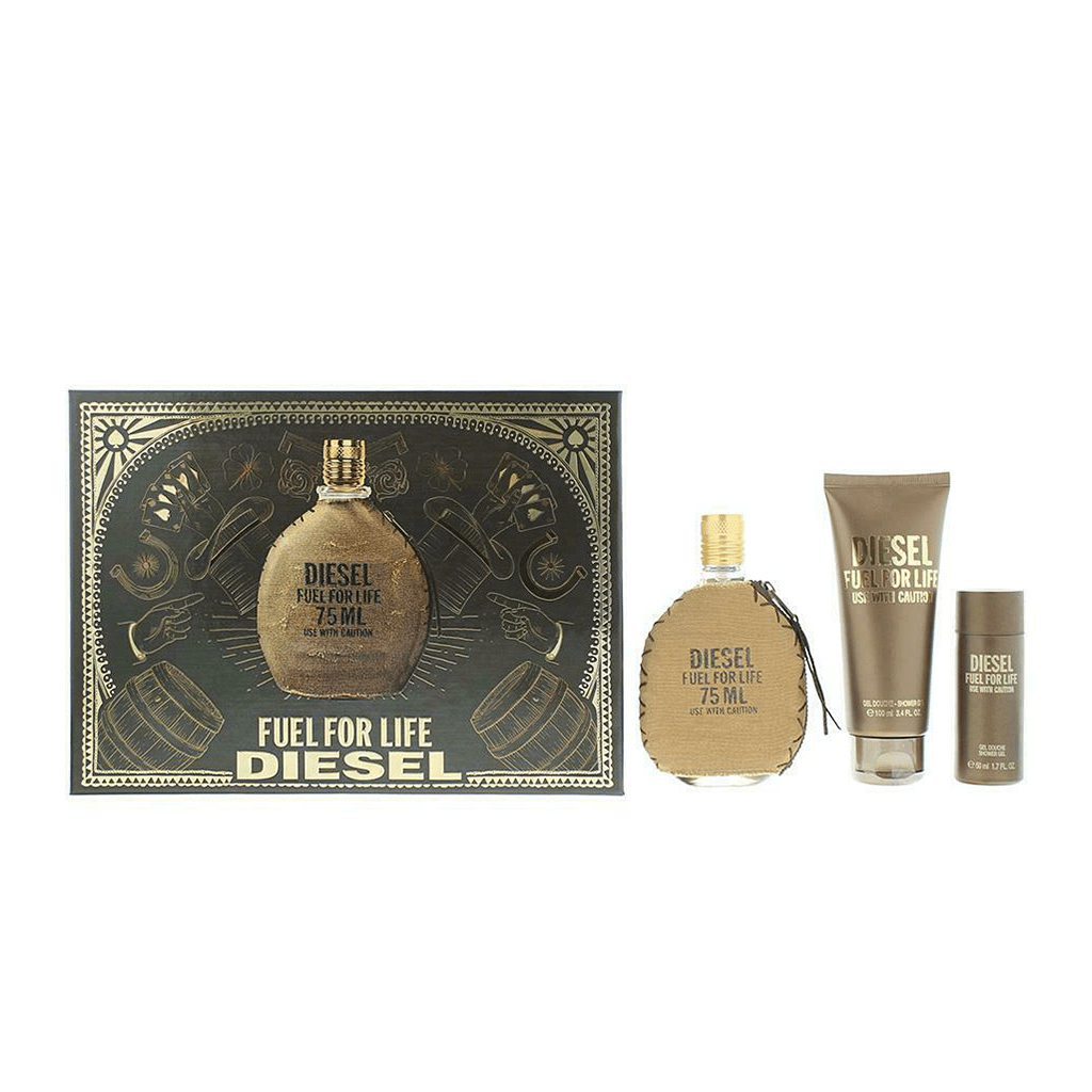 Diesel Fuel For Life Eau de Toilette Men s Gift Set Spray 75ml with Shower Gel x2