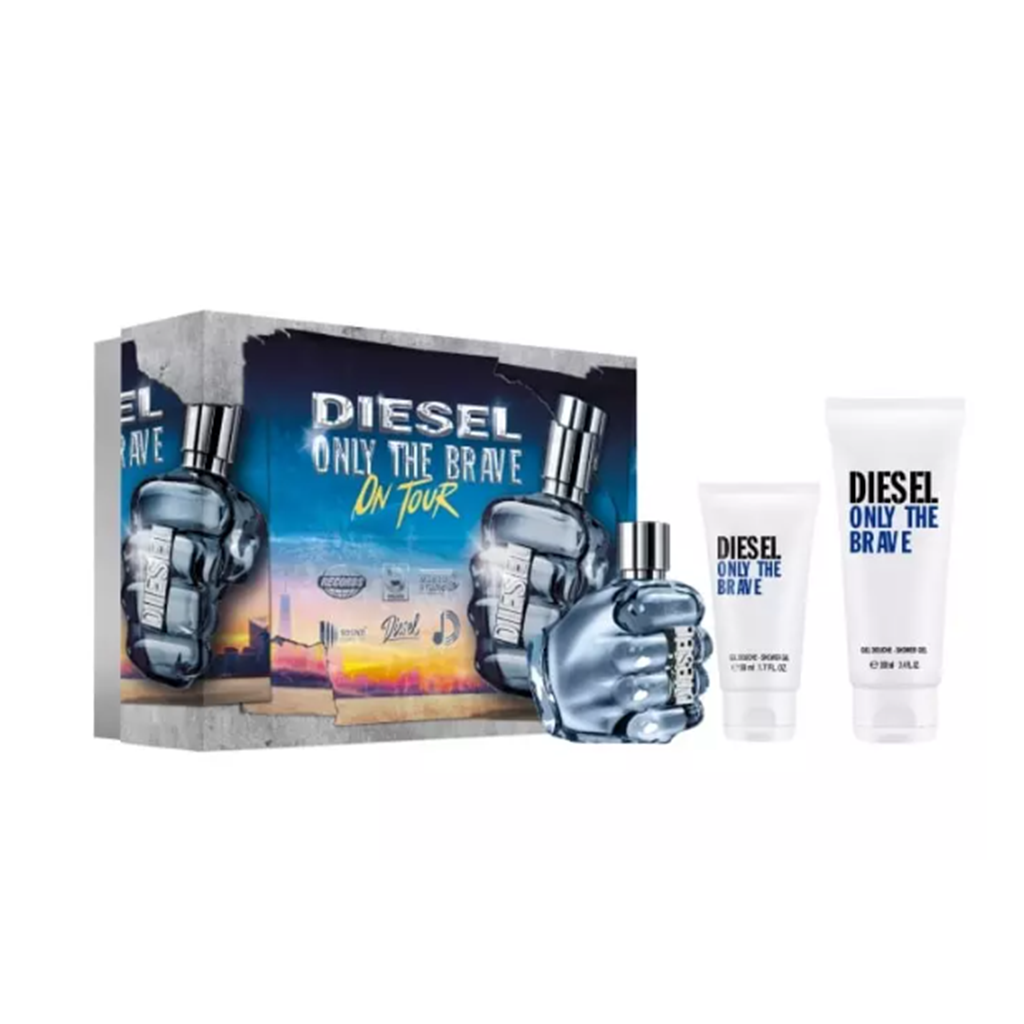 Diesel Men's Aftershave Diesel Only The Brave Eau de Toilette Men's Aftershave (75ml) Gift Set with Shower Gels
